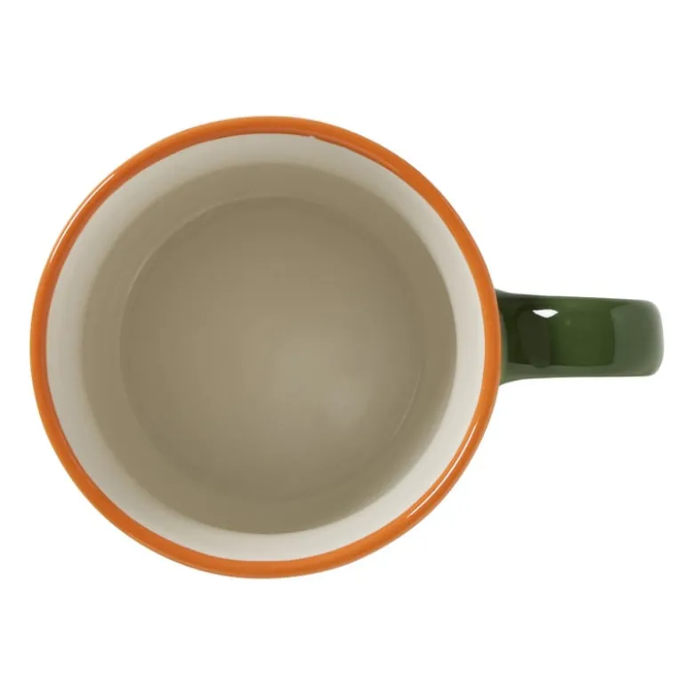 Mok print - groen/bruin - 240 ml