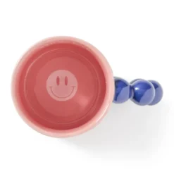 Mok smiley - roze/blauw - 300 ml - Happy at Home by Sanny