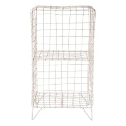 Nachtkastje wire - beige - 65x35x30 cm