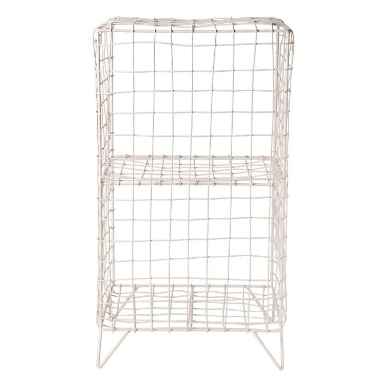 Nachtkastje wire - beige - 65x35x30 cm