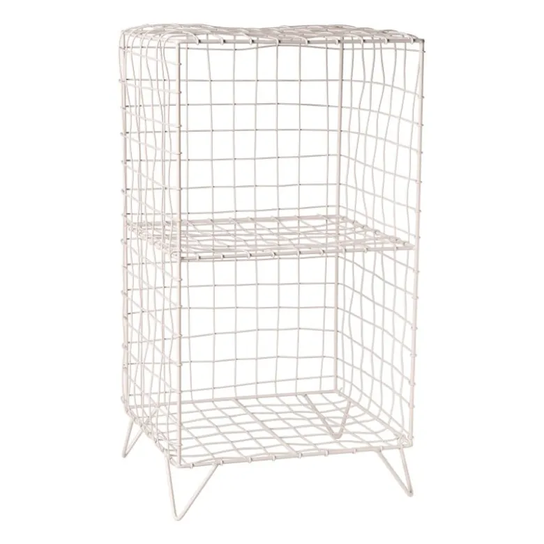 Nachtkastje wire - beige - 65x35x30 cm