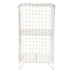 Nachtkastje wire - beige - 65x35x30 cm