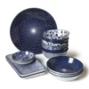 Ontbijtbord blue print - flowers - ⌀21 cm