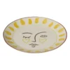 Ontbijtbord luna - beige/roze/geel - ø21x2.5 cm