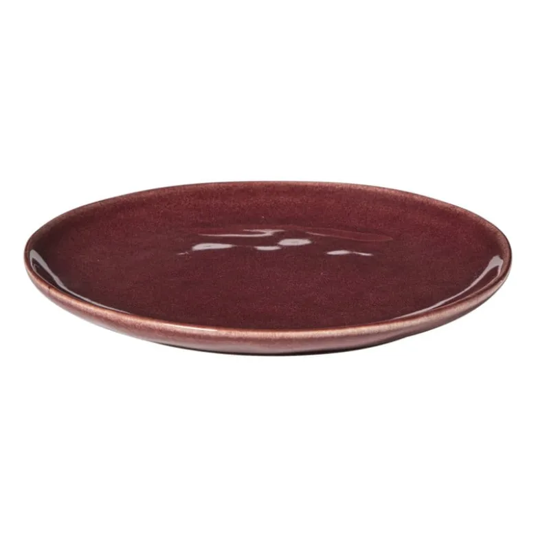 Ontbijtbord Toscane - bordeauxrood - ø20.5 cm