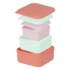 Opbergbakjes set van 3 - roze/lila/groen