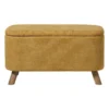 Opbergbank Debby - geel - 39x72x35 cm