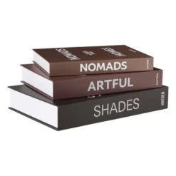 Opbergboeken shades - bruin - set van 3