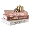 Opbergboek vredesduif - beige/groen - 3.7x25x18 cm