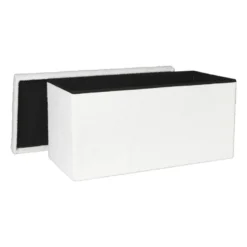 Opbergbox Teddy opvouwbaar - wit - 38x76x38 cm