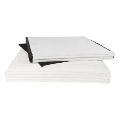 Opbergbox teddy rib vierkant - wit - 38x38x38 cm