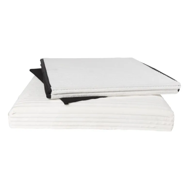 Opbergbox teddy rib vierkant - wit - 38x38x38 cm