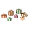 Opbergdoosje circus groot - roze/groen - ø8x7 cm