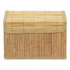 Opbergmand met deksel - bamboe - 19x28.5x18 cm