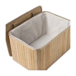 Opbergmand met deksel Oscar - 20x23x33 cm - naturel