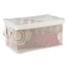 Opbergmand met handvatten - wit - 30x47x25 cm