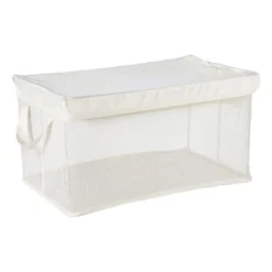 Opbergmand met handvatten - wit - 30x47x25 cm