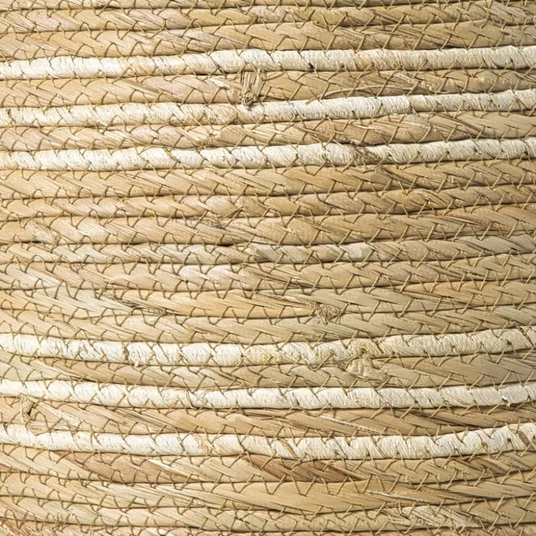 Opbergmand rond - beige - ø30x30 cm