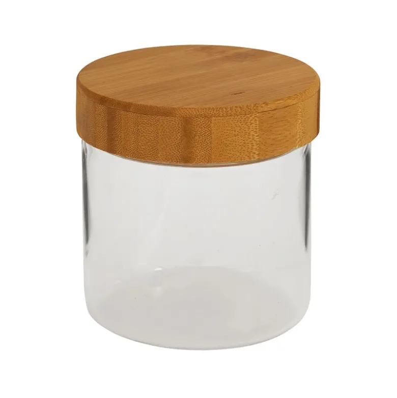 Opbergpot met bamboe deksel - 600 ml