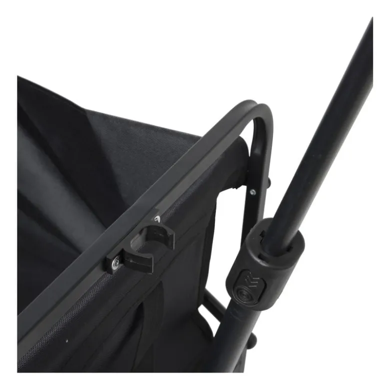 Opvouwbare bolderkar - zwart - 103x54x108 cm
