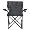 Opvouwbare campingstoel - zwart - 80x75x50 cm
