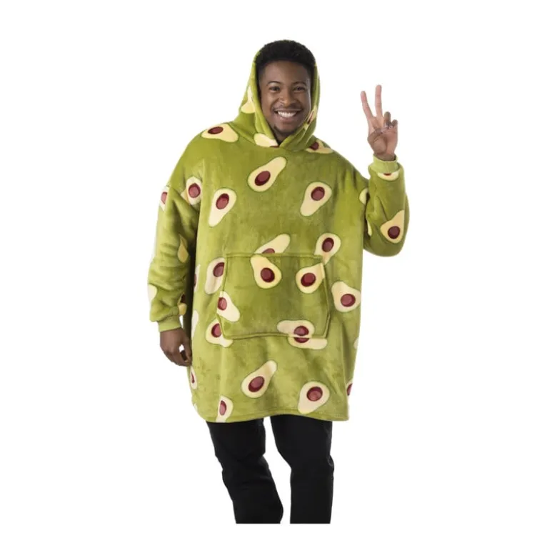Oversized hoodie avocado - one size - polyester