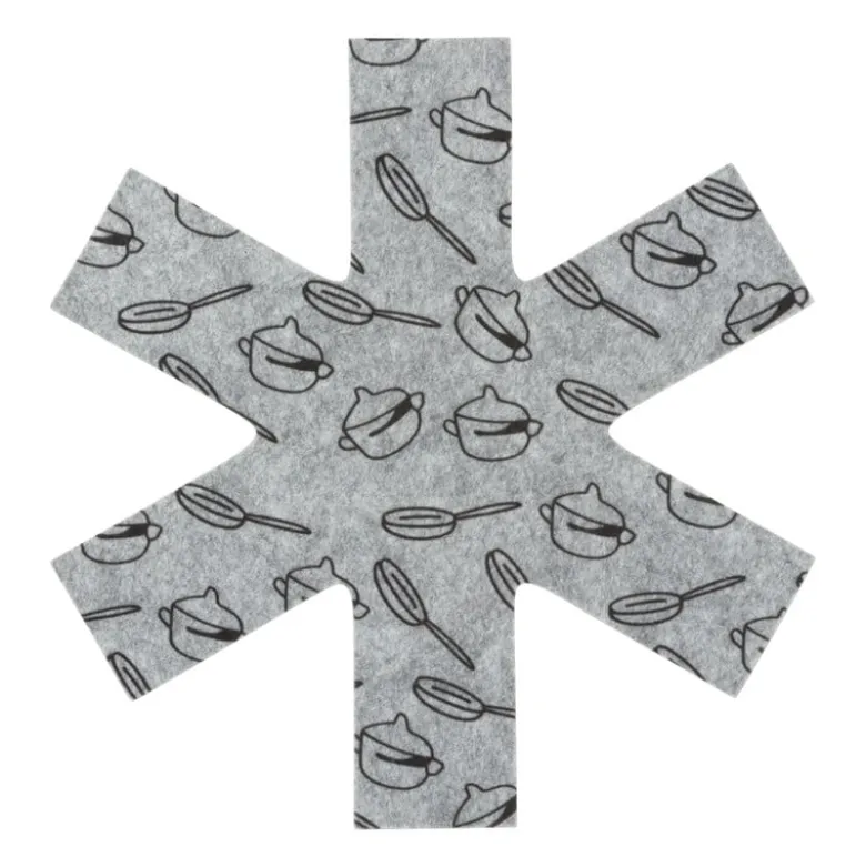 Pannenbeschermer - grijs - set van 3