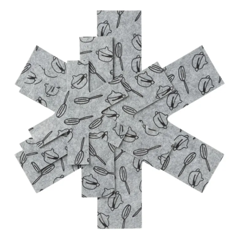 Pannenbeschermer - grijs - set van 3