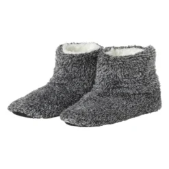 Pantoffels gemeleerd - donkergrijs - maat 41-42
