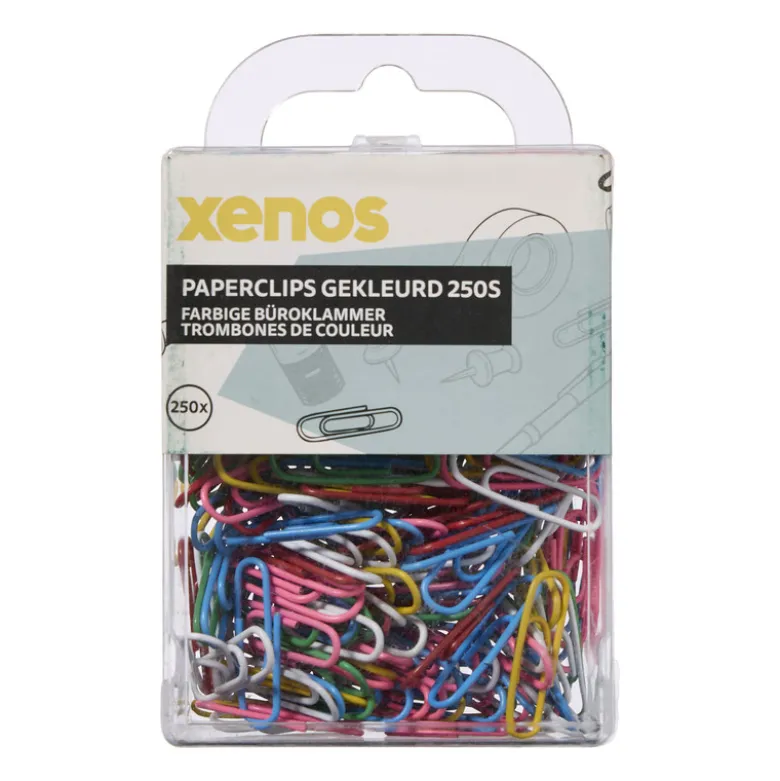 Paperclips - multikleur - set van 250