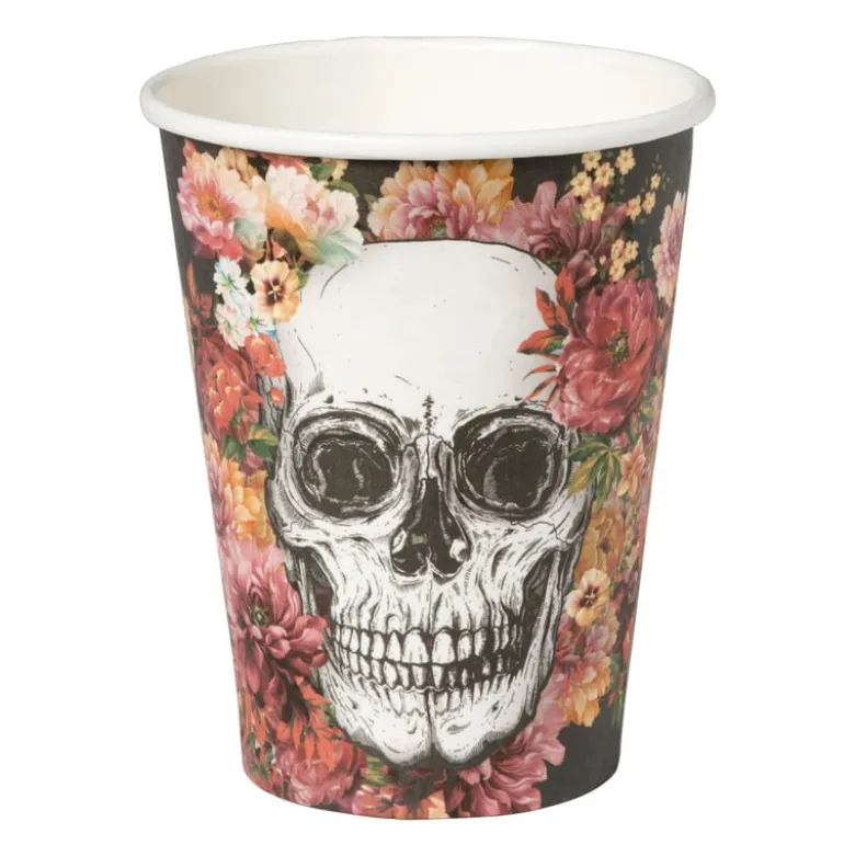 Papieren beker Day of the Dead - set van 10 - ø8x17 cm