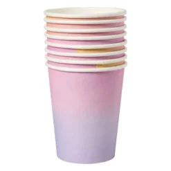 Papieren beker magic - multikleur - set van 8
