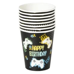 Papieren bekers - level up - set van 6