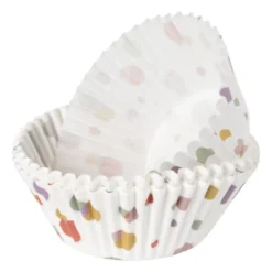 Papieren cupcake vormpjes dots - set van 24 - ø11 cm