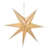 Papieren ster met licht - hout look - ⌀60 cm
