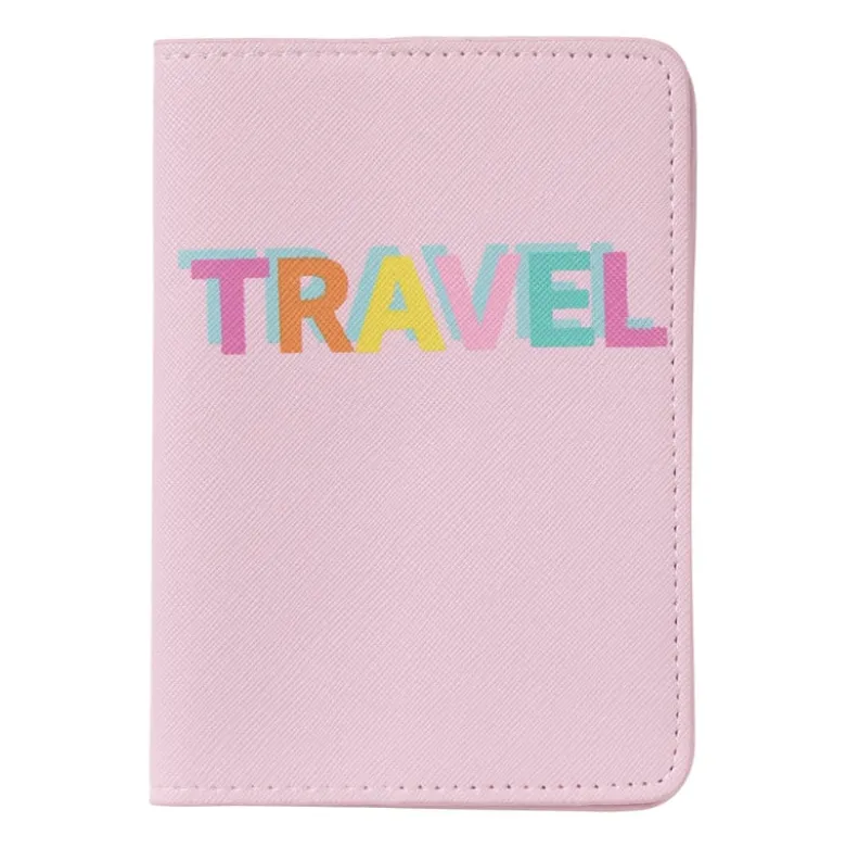 Paspoort hoes - roze/oranje - 20x14.5 cm
