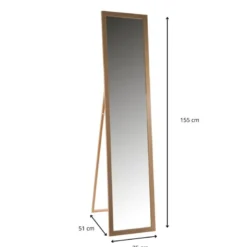 Passpiegel staand - bruin - 34.5x154.5 cm