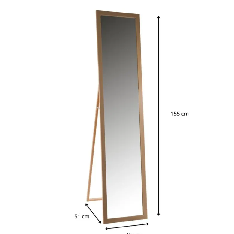 Passpiegel staand - bruin - 34.5x154.5 cm