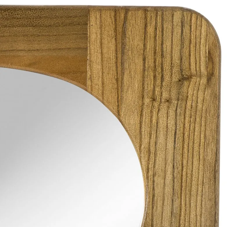 Passpiegel wave acaciahout - bruin - 168x70 cm