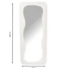 Passpiegel wave teddy - wit - 168x70 cm