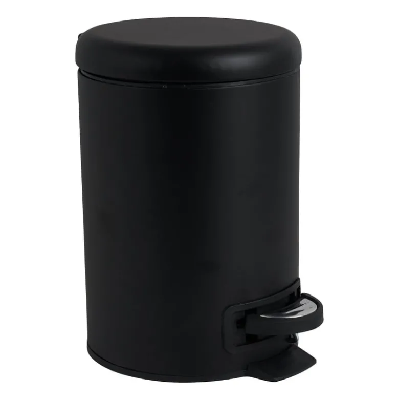 Pedaalemmer metaal - zwart - 3 liter