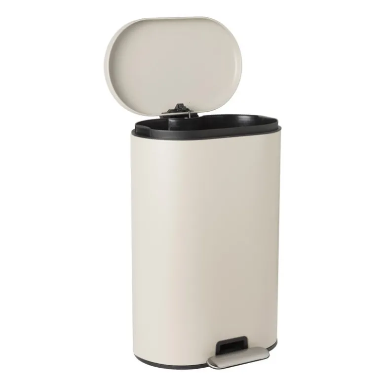 Pedaalemmer ovaal - beige - 30 liter