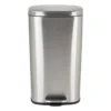 Pedaalemmer rechthoek - zilver - 30 liter