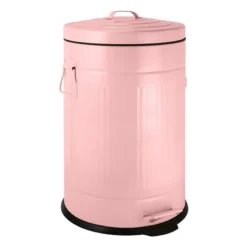 Pedaalemmer retro look - roze - 12 liter
