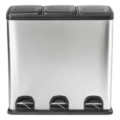 Pedaalemmer triple bin - 3x20 liter