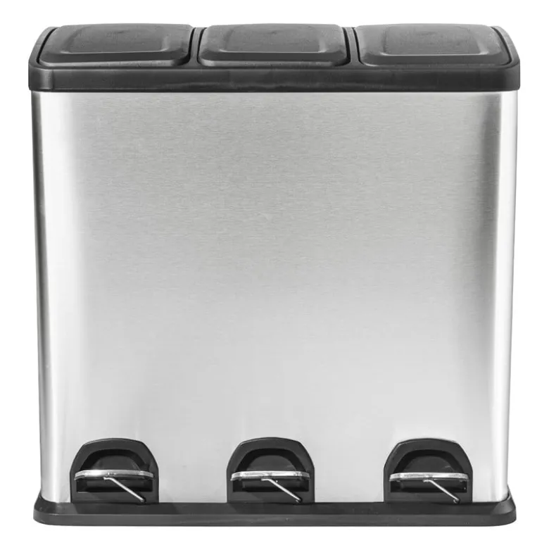 Pedaalemmer triple bin - 3x20 liter