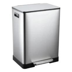 Pedaalemmer - zilverkleurig - 2x30 l