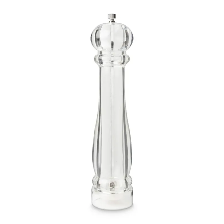 Peper en zoutmolen - transparant - 31 cm