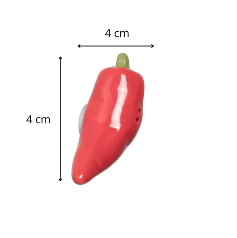 Peper- of zoutvaatje peper - rood - 4x4x4 cm