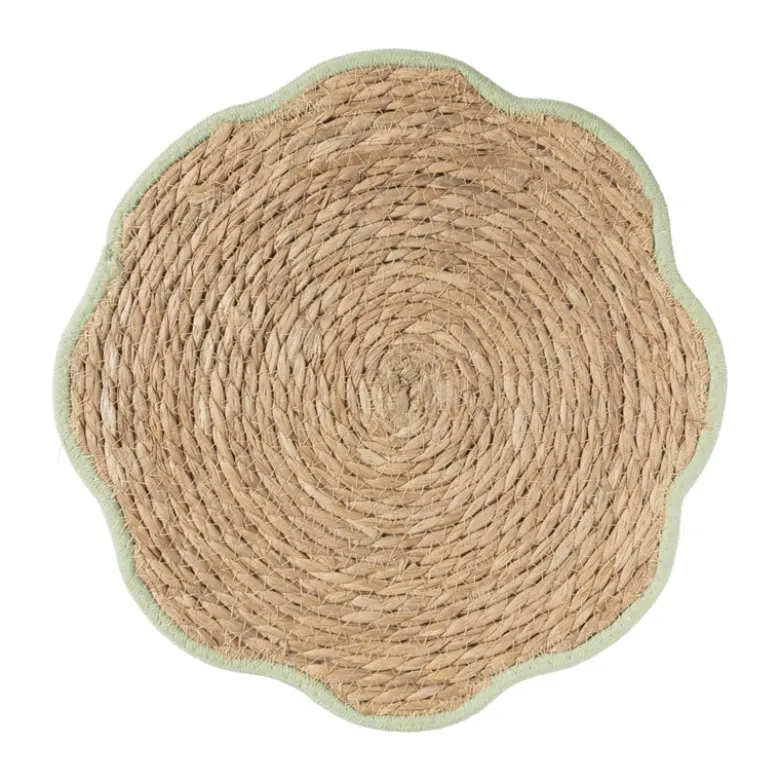 Placemat bloem groen - zeegras - ø38 cm